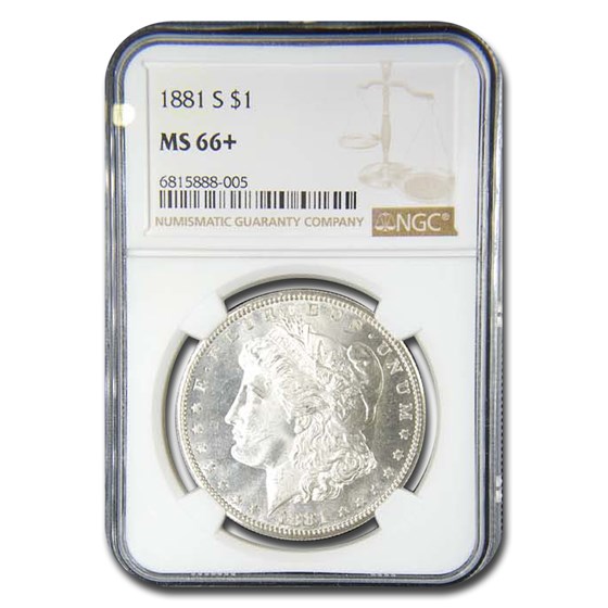 1881-S Morgan Dollar MS-66+ NGC 1881-S Morgan Dollar MS-66+ NGC